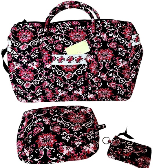 Lemon Hill NWT Set of Three: Quilted Satchel Tote, Cosmetic Bag, ID Coin Wallet - Picture 17 of 17